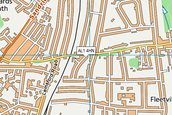 AL1 4HN map - OS VectorMap District (Ordnance Survey)