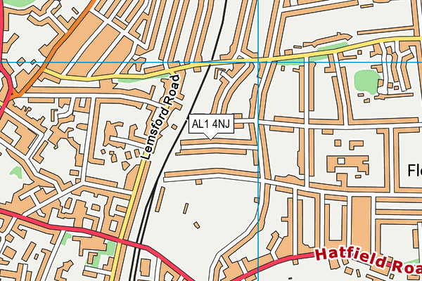 AL1 4NJ map - OS VectorMap District (Ordnance Survey)