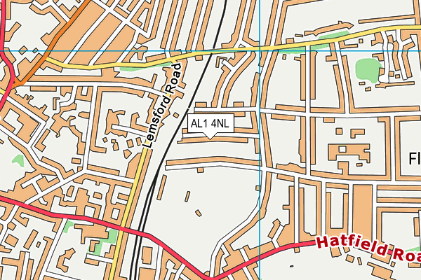 AL1 4NL map - OS VectorMap District (Ordnance Survey)