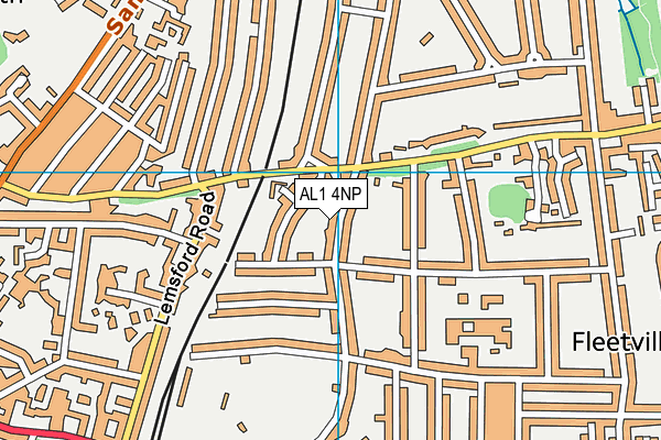 AL1 4NP map - OS VectorMap District (Ordnance Survey)