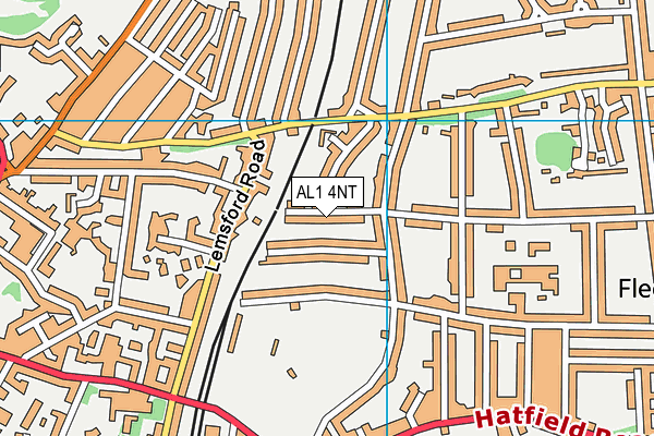 AL1 4NT map - OS VectorMap District (Ordnance Survey)