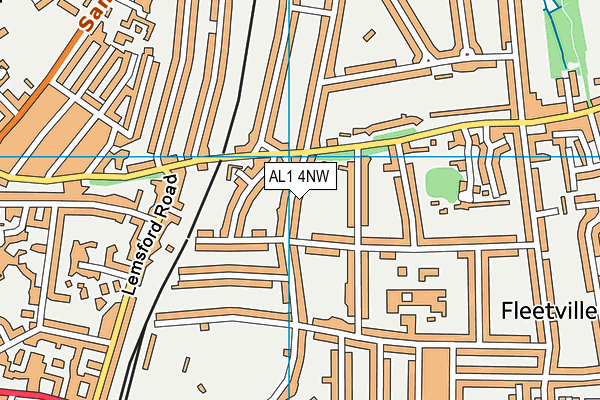 AL1 4NW map - OS VectorMap District (Ordnance Survey)