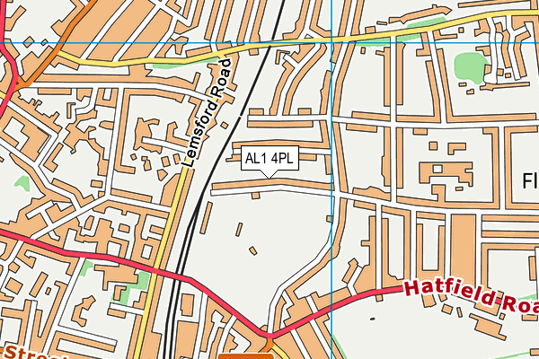 AL1 4PL map - OS VectorMap District (Ordnance Survey)