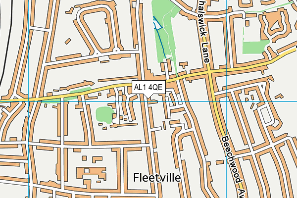 AL1 4QE map - OS VectorMap District (Ordnance Survey)