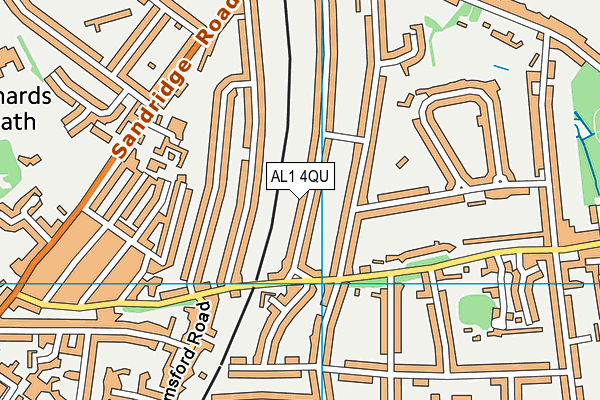 AL1 4QU map - OS VectorMap District (Ordnance Survey)