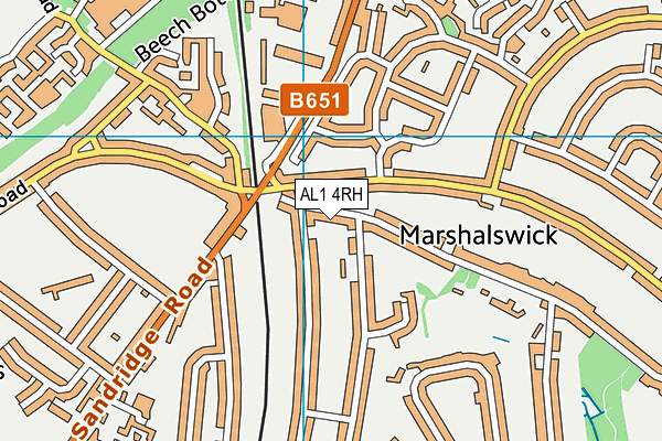 AL1 4RH map - OS VectorMap District (Ordnance Survey)