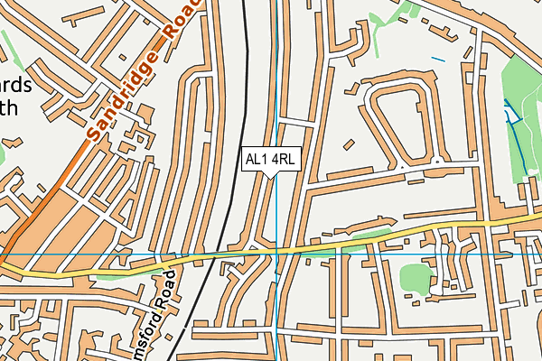 AL1 4RL map - OS VectorMap District (Ordnance Survey)