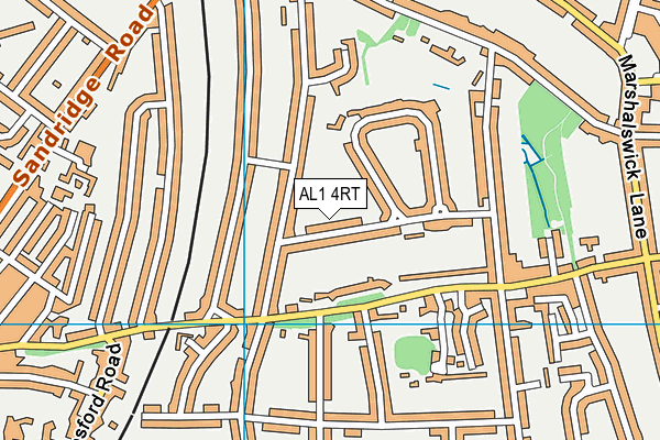 AL1 4RT map - OS VectorMap District (Ordnance Survey)