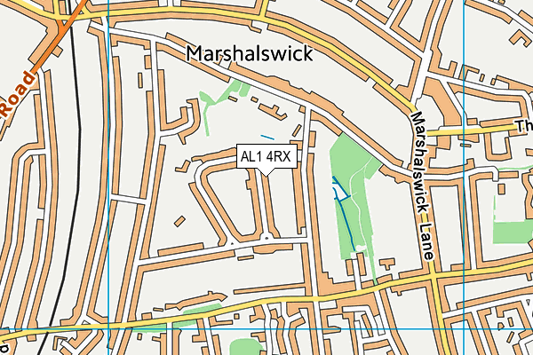 AL1 4RX map - OS VectorMap District (Ordnance Survey)