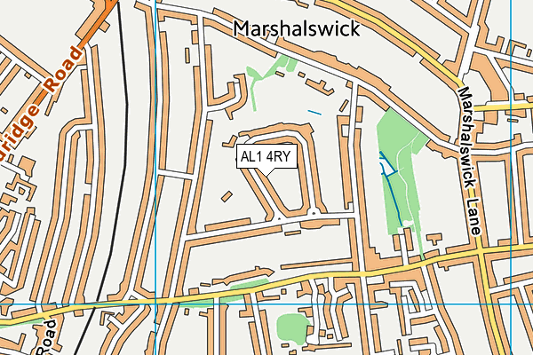 AL1 4RY map - OS VectorMap District (Ordnance Survey)