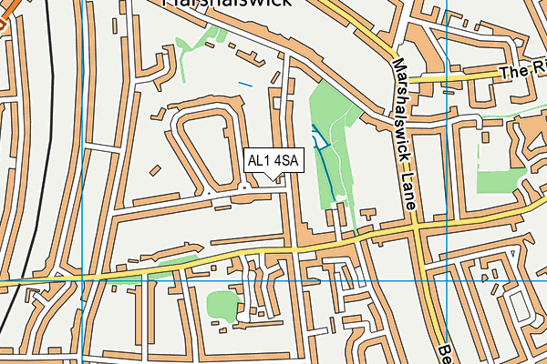 AL1 4SA map - OS VectorMap District (Ordnance Survey)