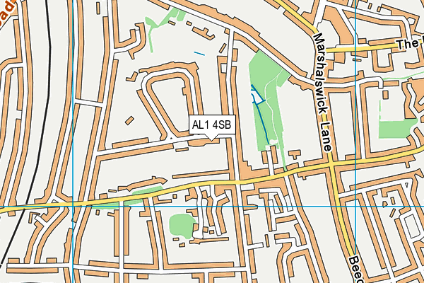 AL1 4SB map - OS VectorMap District (Ordnance Survey)