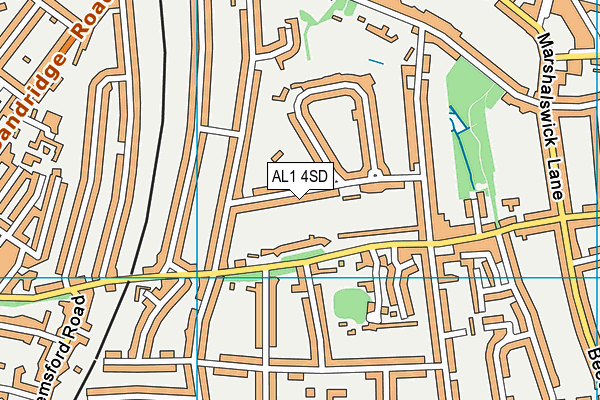 AL1 4SD map - OS VectorMap District (Ordnance Survey)