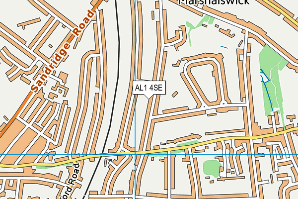 AL1 4SE map - OS VectorMap District (Ordnance Survey)