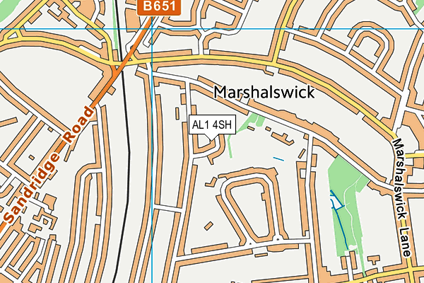 AL1 4SH map - OS VectorMap District (Ordnance Survey)