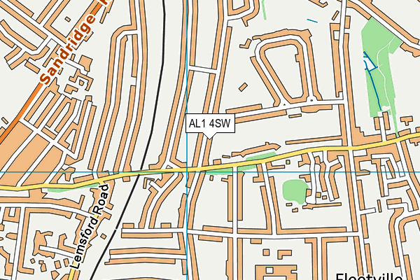 AL1 4SW map - OS VectorMap District (Ordnance Survey)