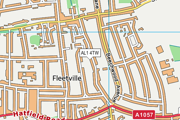 AL1 4TW map - OS VectorMap District (Ordnance Survey)