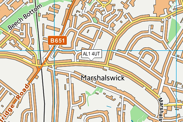 AL1 4UT map - OS VectorMap District (Ordnance Survey)