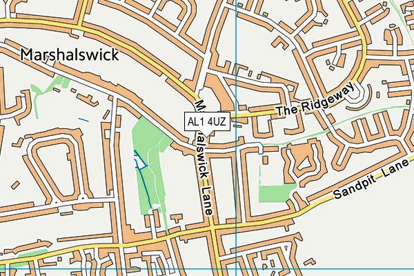 AL1 4UZ map - OS VectorMap District (Ordnance Survey)
