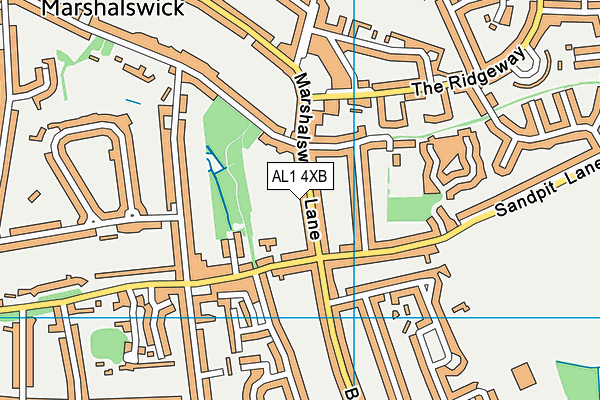 AL1 4XB map - OS VectorMap District (Ordnance Survey)