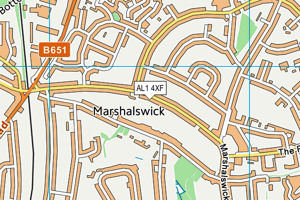 AL1 4XF map - OS VectorMap District (Ordnance Survey)