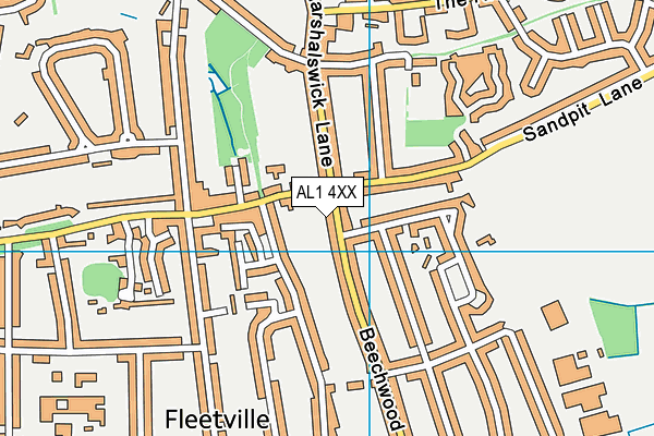AL1 4XX map - OS VectorMap District (Ordnance Survey)
