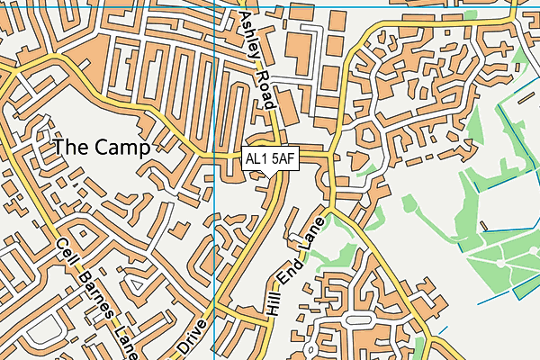 AL1 5AF map - OS VectorMap District (Ordnance Survey)