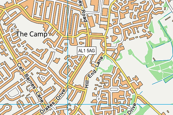 AL1 5AG map - OS VectorMap District (Ordnance Survey)
