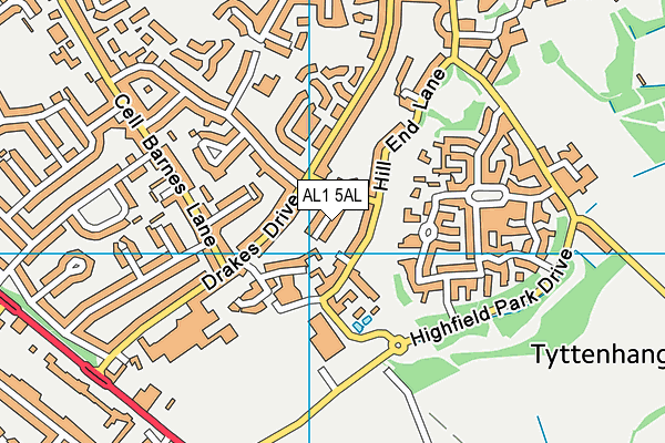 AL1 5AL map - OS VectorMap District (Ordnance Survey)
