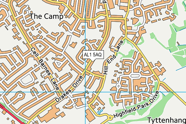 AL1 5AQ map - OS VectorMap District (Ordnance Survey)