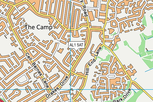 AL1 5AT map - OS VectorMap District (Ordnance Survey)