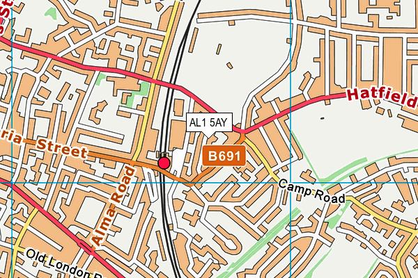AL1 5AY map - OS VectorMap District (Ordnance Survey)