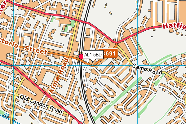 AL1 5BD map - OS VectorMap District (Ordnance Survey)