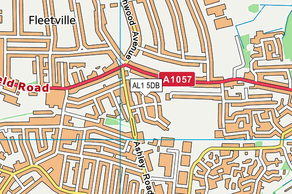 AL1 5DB map - OS VectorMap District (Ordnance Survey)