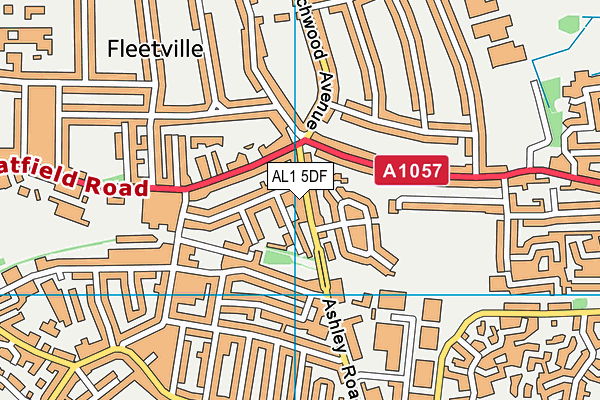 AL1 5DF map - OS VectorMap District (Ordnance Survey)