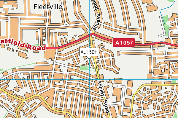 AL1 5DH map - OS VectorMap District (Ordnance Survey)
