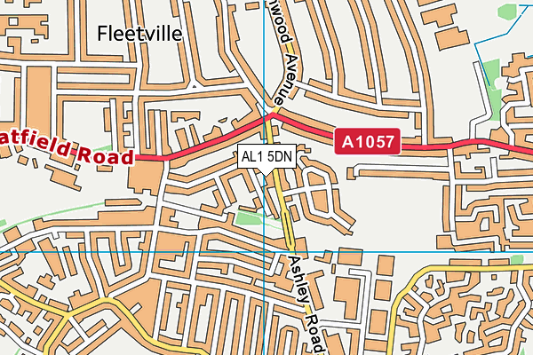 AL1 5DN map - OS VectorMap District (Ordnance Survey)