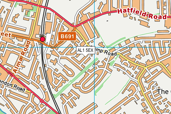 AL1 5EX map - OS VectorMap District (Ordnance Survey)