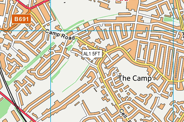 AL1 5FT map - OS VectorMap District (Ordnance Survey)