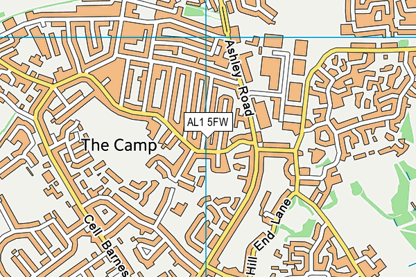 AL1 5FW map - OS VectorMap District (Ordnance Survey)