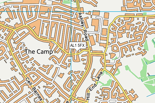 AL1 5FX map - OS VectorMap District (Ordnance Survey)