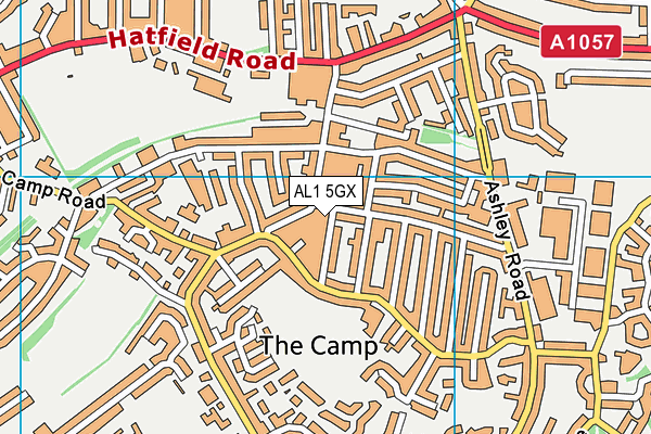 AL1 5GX map - OS VectorMap District (Ordnance Survey)