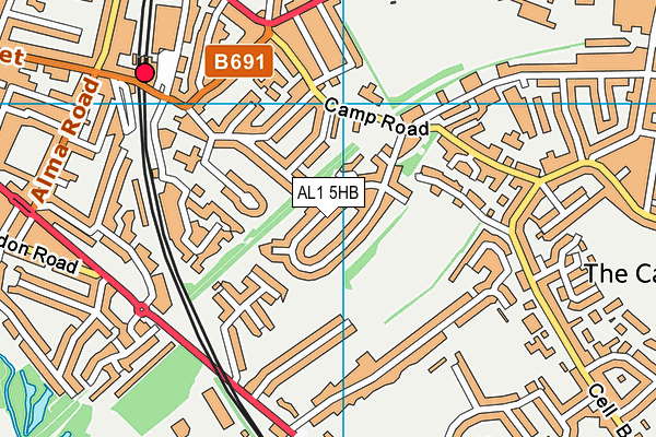 AL1 5HB map - OS VectorMap District (Ordnance Survey)