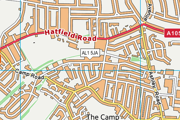 AL1 5JA map - OS VectorMap District (Ordnance Survey)