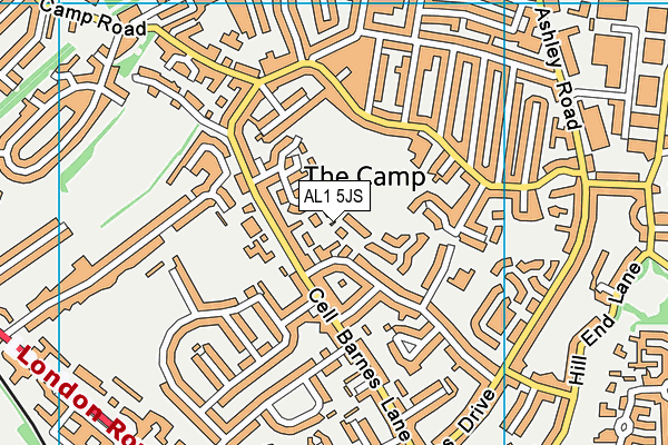 AL1 5JS map - OS VectorMap District (Ordnance Survey)