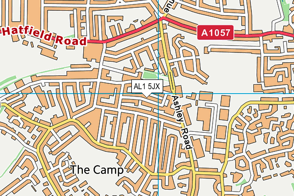 AL1 5JX map - OS VectorMap District (Ordnance Survey)