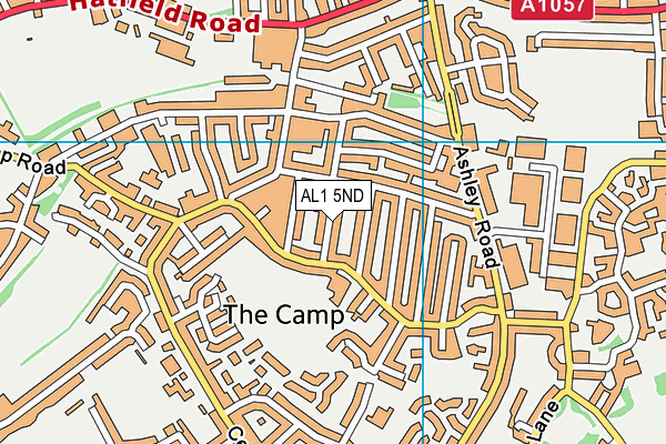 AL1 5ND map - OS VectorMap District (Ordnance Survey)
