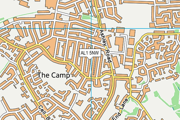 AL1 5NW map - OS VectorMap District (Ordnance Survey)