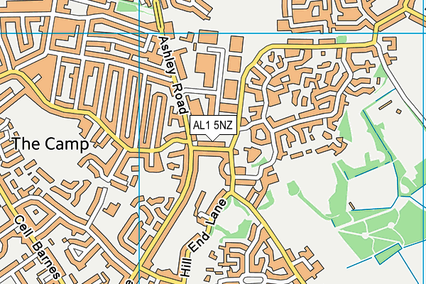 AL1 5NZ map - OS VectorMap District (Ordnance Survey)