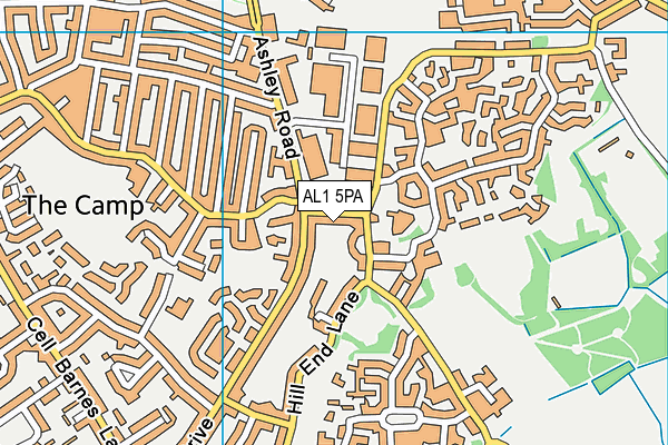 AL1 5PA map - OS VectorMap District (Ordnance Survey)